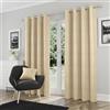 Enhanced Living Goodwood - Tende con occhielli color crema per camera da letto, con motivo a onde sottili, 117 x 183 cm, riduzione del rumore, per camera da letto, 2 pannelli per tende