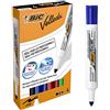 BiC Velleda 1711 Pennarelli per Lavagna Magnetica, Punta a Proiettile, Tratto 1.9 mm, 4 pezzi, colori assortiti