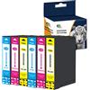 Ouguan Sostituzione cartucce d'inchiostro compatibili per Epson 18XL T1811-T1814 per Epson Expression Home XP-202 XP-205 XP-215 XP-225 XP-302 XP-305 XP-315 XP-325 XP-402 XP-405