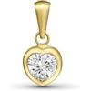 Amberta Allure Ciondolo in Oro 9 ct per Donna con Zircone: Ciondolo Cuore Oro