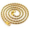 DVRK® Collana Oro Uomo con Base in Acciaio Inossidabile 316L - Collana Uomo Oro18k Resistente all'Acqua e al Sudore - Catenina Cordino 55 cm - Gioelli, Regalo