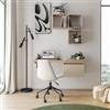 DEGHI Scrivania sospesa 100-140x50 cm top 38 mm rovere gold e casseto argilla - Nasus