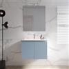 DEGHI Mobile bagno sospeso 70 cm carta da zucchero con lavabo e specchio - Cuki
