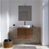 DEGHI Mobile bagno portalavabo sospeso 60 cm rovere deciso con specchio - Cuki