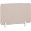 Beliani Pannello Divisorio Fonoassorbente per scrivania in PET beige 80 x 40 cm