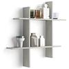 Mobili Fiver, Mensole Angelica # Grigio Cemento, 90 cmx15 cmx90 cm, Nobilitato, Mensole da muro per Camera, Corridoio, Ingresso, Soggiorno, Ufficio, Made in Italy