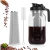 Xummi Cold Brew Coffee Maker, 1,8 l, coperchio con manico e filtro in acciaio inox, caffettiera per caffè e tè preparati a freddo (nero)