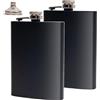 Sgehai 2 fiaschette in acciaio inox da 226,8 g + imbuto, piccola fiaschetta da whisky da uomo