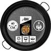 Alises - Padella per paella in acciaio inox smaltato 40 cm (naturalmente antiaderente) - Padella per paella standard 40 cm
