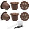 Yerleomit 6 capsule di caffè ricaricabili per Nespresso, capsule ricaricabili, capsule ricaricabili, capsule di caffè ricaricabili, capsule ricaricabili per Nespresso con cucchiaino da caffè e