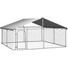 Yolola Gabbia per Cani con Tetto, Canile da Esterno, Cuccia Cane Esterno, Box Cani Esterno 300x300x150 cm