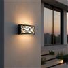 Applique Slim per Esterni con Griglia decorativa IP65 - E27 Nera