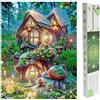 DCIDBEI Paesaggi Rurali Diamond Painting 40x50 cm 3D AI Grandi Dimensioni - Castello e Casa dei Funghi per Soggiorno