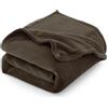 CozyLux Coperta Plaid Pile di Flanella 260gsm, Coperta Letto Singolo/Matrimoniale 150 x 200 cm, Coperta Divano Grande Calda Morbida - Marrone Scuro
