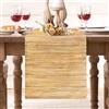 DecorMommt Giallo Runner Tavolo Moderno Runner Tavola Tavolo da pranzo Lino Cucina Decorativo Retrò Runner da Tavola per Vacanze Agriturismo Gathering Cena Feste Nozze Lavabile in Lavatrice 33x183 CM