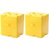 Mikinona Contenitore per formaggio, 2 pezzi, pratico contenitore ermetico per fette di formaggio e burro, design elegante per frigorifero e cucina