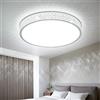 Kuwork Plafoniera Led Camera Da Letto, 24W Lampadario da Soffitto 24W per Soggiorno Cucina Corridoio Ufficio Camera dei Bambini, 30CM 6500K