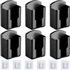 YOUNGSAY 6 Pezzi Porta Telecomando da Muro, Nessuna Perforazione Porta Telecomandi da Parete per Case e Ufficio-Dimensioni Interne: 57 x 30 x 100 mm (Nero)