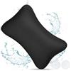 flintronic Cuscino da Bagno, Cuscino Vasca da Bagno 3D Mesh, con 2 Ventose Antiscivolo, Cuscino da Bagn Ergonomici, Può Supportare La Testa, Il Collo-Nero