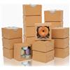 Gcardist Braun Bäckerei Boxen con Finestra 30 Pezzi 10,1 x 10,1 x 6,3 cm Mini Scatole per Biscotti Macaron Boxen Piccole Box per Donut e Dolci per Feste (10,2 x 10,2 x 7,1 cm)