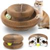 EXTFANS Tiragraffi per Gatti Interattiva con Palla Giocattolo, Cuccia per Gatti Rotondo Pieghevole, Tiragraffi per Gatti per la Casa per Animali Domestici