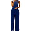 Kaistar Tuta Lunga Manica Corta da Donna Tuta Intera Elega Estiva Tutine Donna Eleganti Monopezzi e Tutine Scollo a V/O Tuta da Donna Pagliaccetto Estivo Tuta Jumpsuit Eleganti da Cerimonia Taglie forti