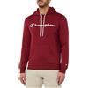 Champion Legacy American Classics-Powerblend Fleece Felpa con Cappuccio, Rosso TBR, S Uomo
