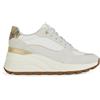 Geox Spherica Ec13 Sneaker Low-Cut Donna con Comoda Zeppa Bianco D45WAA 022FU C1209 Bianco Bianco-Bianco Sporco C1209