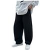Generico Pantaloni Larghi Ragazza 13 Anni Pantaloni da Ragazzo Pantaloni Sportivi Elastici con Coulisse Pantaloni da Jogging Attivi in Cotone per Bambini Completi Felpati (Grey, 11-12 Years)