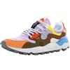 FLOWER MOUNTAIN Sneakers Tessuto Tecnico, con Inserti in Suede, Occhielli rinforzati con Lacci in Stile Trekking, Sottopiede in Sughero Naturale Antibatterico, Suola in Gomma ultral