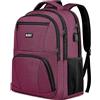 RJEU Zaino Donna Scuola Porta PC 15.6 Pollici con Caricatore USB, Impermeabile Zaino per Laptop