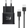 Qanerve Samsung Caricabatterie Rapido 15W USB-C - Compatibile con Galaxy S8/S9/S10/S10+/S20/S20 FE & Serie A (A12 A13 A14 A22 A23 A34 A54 A53 A52 A51) - Incluso con Cavo 2M (Nero)‌‌
