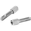 WANGENPING 2 adattatori SDS, mandrino esagonale argentato, 6,35 mm, mandrino SDS, adattatore SDS, attacco per trapano, adattatore da rotondo a esagonale, facile da montare, per trapano a percussione