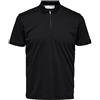 SELECTED HOMME Polo da Uomo Slhfave Zip S, Nero, M
