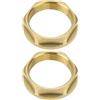 YINETTECH 2 Pezzi Dadi Flangiati In Ottone BSP Da 1 1/4 Pollici Dadi Di Scarico Per Il Fissaggio Di Valvole A Sfera Maniglie Per WC Connettori Per Serbatoi Per Cisterne Per WC