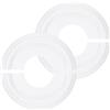 PATIKIL Medaglione per Soffitto, 2 Pz 10 Od x 4 Id Pu Medaglione Decorativo Luce Soffitto Medaglione Lampadario Copertura Divisa Luce Soffitto per Lampade e Ventilatori Soffitto, Bianco