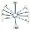 Queen.Y Rullo Porta Spazzatura 10 Pezzi Cancello Porta Garage Rullo in Nylon Sostituzione Sezionale Cuscinetto Ruota 2 Pollici Strumento di Sostituzione Stelo