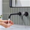 iVIGA Rubinetto per lavabo, girevole a 360°, rubinetto da incasso, in rame con perlatore M24 per risparmiare acqua, nero