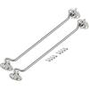 ZiYuya 2pcs Chiusura a gancio e occhiello in acciaio inox, gancio e chiavistello a occhiello, gancio porta, gancio per cancello della cabina, gancio blocca finestra chiusura per cancelli 10 inch