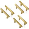 ANSIEDIO 6 pezzi T Bar Tubo in Acciaio Inox Maniglia per Mobili Maniglie a Barra Maniglie a Corrimano Viti Incluse (64 mm Distanza dei fori)