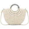 SUKUTU Donne Paglia Spiaggia Tote Handbag Hobo Bag Borsa estiva intrecciata a mano con manico Rotondo e Tracolla
