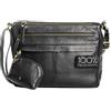 Lavalen Borsa Donna Tracolla Pelle - Borsa Tracolla Donna Piccola Multiple Scomparti - Firmata alla Moda Cerniere multiple - Borsetta a Spalla di Qualità - Borse Nera - Portamonete Regalo - Nero