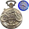 Tiong Orologio da tasca al quarzo con luci a LED, quadrante creativo al quarzo con numeri arabi per orologio da tasca da uomo, LED-CF102, Classico