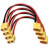 VUNIVERSUM 4 cavi di prolunga Premium XT60 da maschio a femmina maschio a femmina ad alta corrente cavo adattatore 20 cm 14 AWG per batteria Lipo
