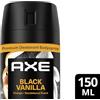 AXE - Deodorante da uomo Black Vanilla - Collezione Prestige - Spray antitraspirante - freschezza 72h non-stop - profumo vaniglia arancione e legno di sandalo - 150ml