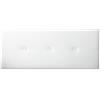 DUÉRMETE ONLINE - Testiera imbottita di alta qualità, modello Milano, rivestita in ecopelle di alta gamma, include accessori e viti, bianco, 160 x 60 cm (letto da 150)