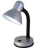 VELAMP CHARLESTON Lampada da tavolo con collo flessibile - Design moderno - Ideale per scrivania, lettura e comodino - Attacco lampadina E27 - Colore silver