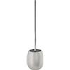 GEDY G-Astrid Scopino WC da appoggio Argento, Dimensioni 47 X 11,5 X 11,5 CM Peso 0,648 kg, scopettino Bagno in Ceramica, Anni di Garanzia 2, Design R&S Gedy