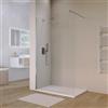 Parama Box Doccia Walk-In 130cm Altezza 200cm Vetro Temperato Trasparente da 8mm con Trattamento Anticalcare