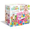 Clementoni Soft Clemmy - Poltroncina Porta Mattoncini Pink con Mattoncini per Costruzioni, Lavabili e Atossici, Bambini 6-36 Mesi, Cagnolina con Vano Contenitore, Gioco Educativo Made in Italy, 17141